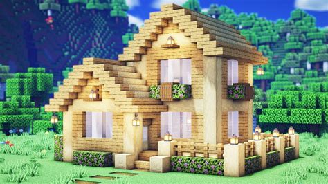 Minecraft: How To Build a Birch Wood Survival House - YouTube