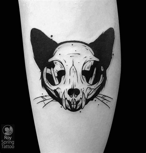 Pinterest: @rosyhotot | Cat skull tattoo, Animal skull tattoos, Skull ...