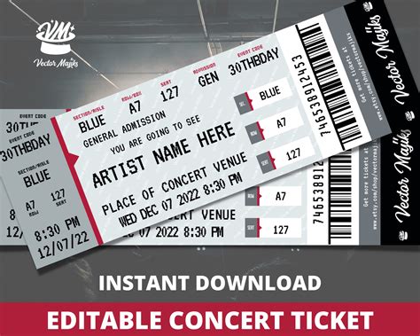 Concert Ticket Template Psd