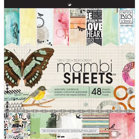 Me & My Big Ideas Mambi Sheets Specialty Cardstock Paper Mixed Media at ...