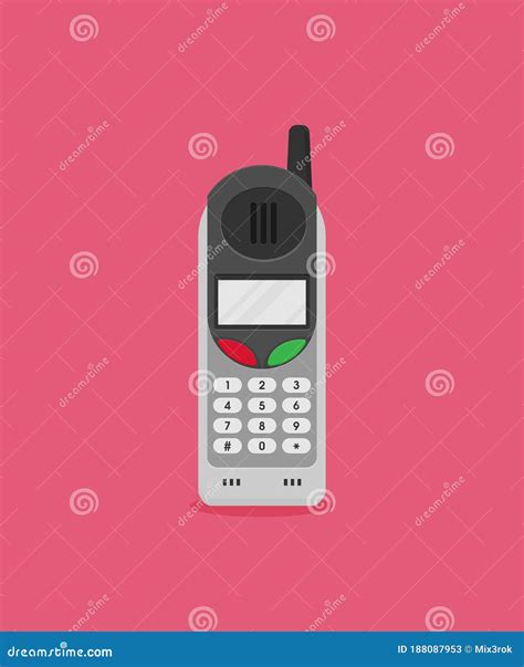 Vector Flat Icon of Phone with Keypad and Display Stock Vector ...