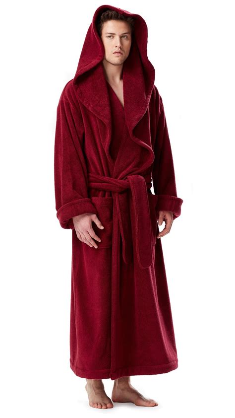 Men's Luxury Medieval Monk Robe Style Full Length Hooded Turkish Terry Cloth Bathrobe - Walmart.com