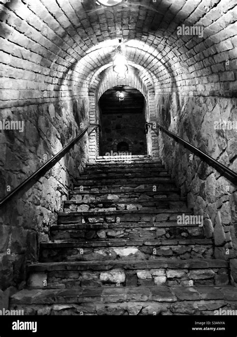 Creepy stairway Black and White Stock Photos & Images - Alamy