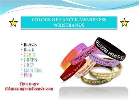 Colors of Cancer Awareness Wristbands