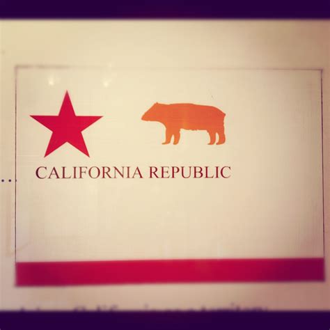 Original California Bear Flag from Bear Flag Revolt 1847 Proclaiming California Republic free ...