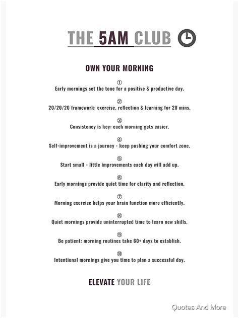 "The 5 Am Club Summary" Poster for Sale by hiunlimit | Redbubble