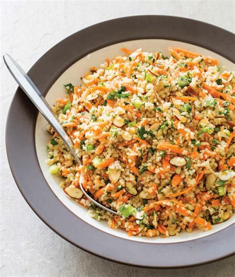 Bulgur Salad with Carrots and Almonds - Daily Mediterranean Diet