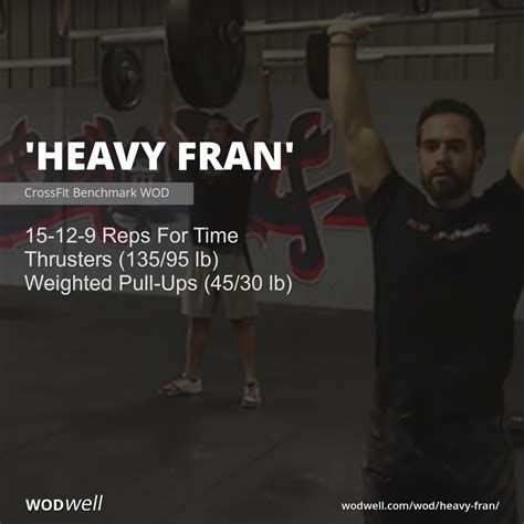 "Heavy Fran" Workout, CrossFit Benchmark WOD | WODwell