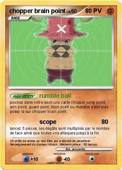 Pokémon chopper brain point 1 1 - rumble ball - Ma carte Pokémon