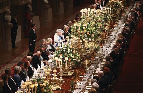 Queen Elizabeth II Hosts Dinner for Irish President