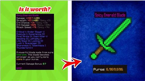 Hypixel Skyblock - Emerald blade, is it worth? - YouTube