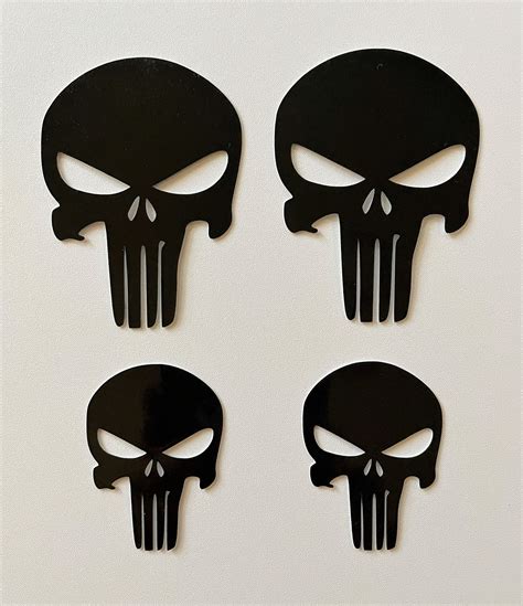 Punisher Skull 3M Reflective Stickers Decals Reflector Pack | Etsy