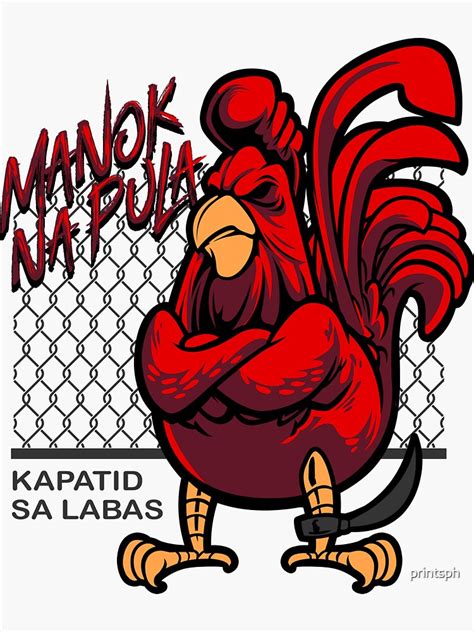 "Manok Na Pula" Sticker by printsph | Redbubble