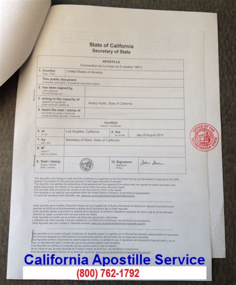 Apostille Service California - Sacramento Secretary of State Filing Service