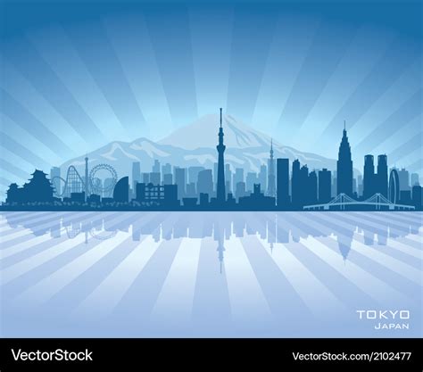 Tokyo japan city skyline silhouette Royalty Free Vector