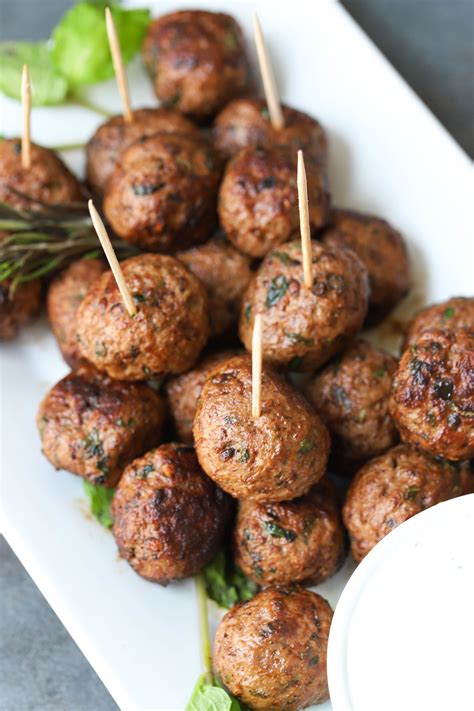 Herbed Lamb Meatballs — Food, Pleasure & Health | Lamb meatballs ...