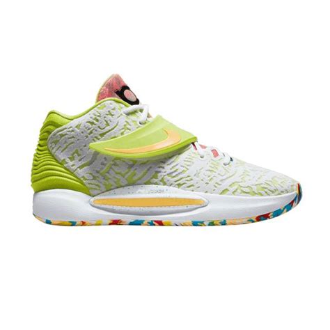 Kevin Durant x Nike KD 14 EP XIV (Cyber White/ Lime Green/ Multic ...