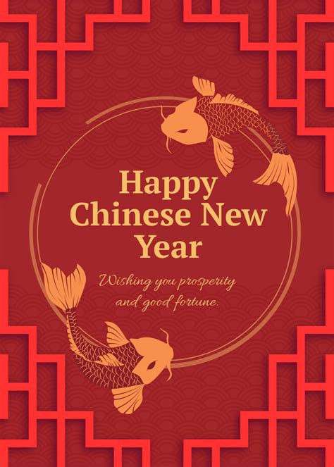 Free Chinese New Year Message Card Template - Edit Online & Download | Template.net