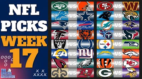 My Week 17 Predictions NFL - YouTube