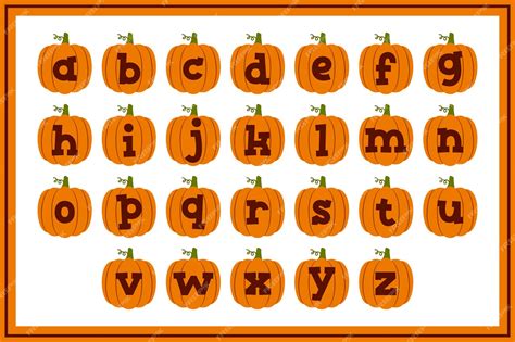 Premium Vector | Versatile collection of pumpkin alphabet letters for various uses