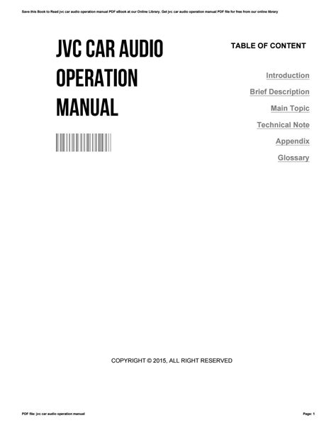 Jvc car audio operation manual by n0165 - Issuu