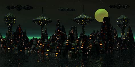 Futuristic City Night by AngeloVentura on DeviantArt