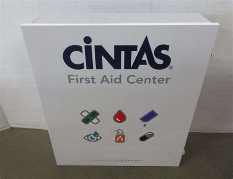 Cintas First Aid Cabinet, Four-Shelf Capacity - Albrecht Auction Service