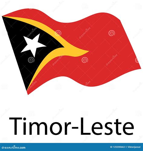 Timor leste flag stock illustration. Illustration of ethically - 125590663