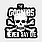 Goonies Never Say Die Decal Laptop Decals Stickers | Custom Made In the USA | Fast Shipping