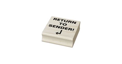 "RETURN TO SENDER!" Rubber Stamp | Zazzle