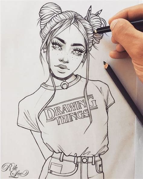 Drawing things #bodyart #body #art #tumblr | Girl drawing sketches, Cute sketches, Drawing people