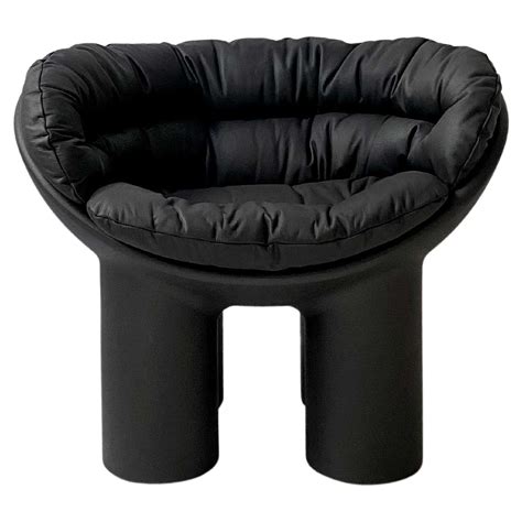 Roly Poly Armchair in Black by Faye Toogood with Aniline Leather cushions For Sale at 1stDibs ...