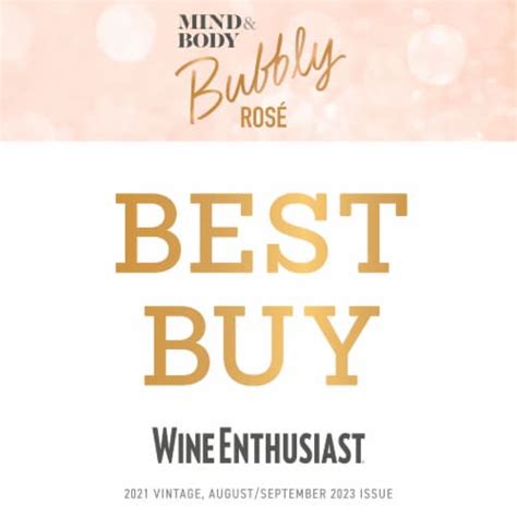 Mind & Body Bubbly Rose Low Alcohol Low Calorie Sparkling Wine, 750 mL - Fry’s Food Stores