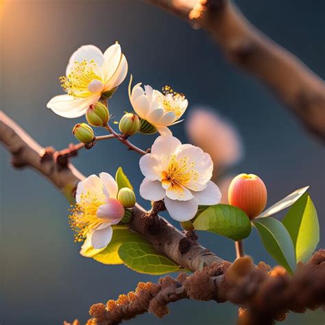 Premium AI Image | Apricot flowers