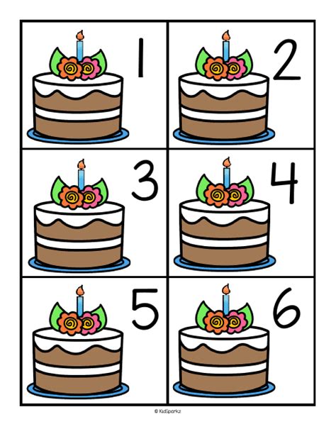 Birthday Cake Number Cards - 1-30 Download Printable PDF | Templateroller