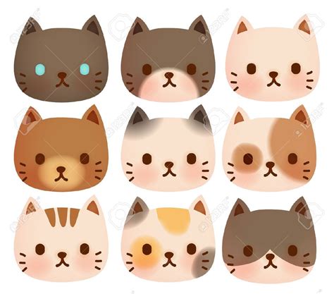 cute cat cartoon | Cute cat face, Cat face drawing, Cat face