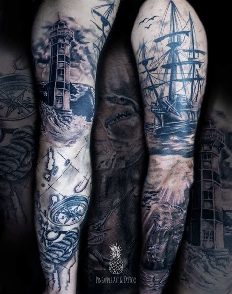 Nautical Sleeve Tattoo | Tattoo Studio