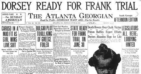 State Ready for Frank Trial on June 30 – Leo Frank Case Archive