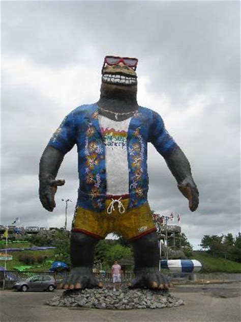 The big Gorilla outside of Motorworld/Ocean Breeze Waterpark. - Picture of Motor World, Virginia ...