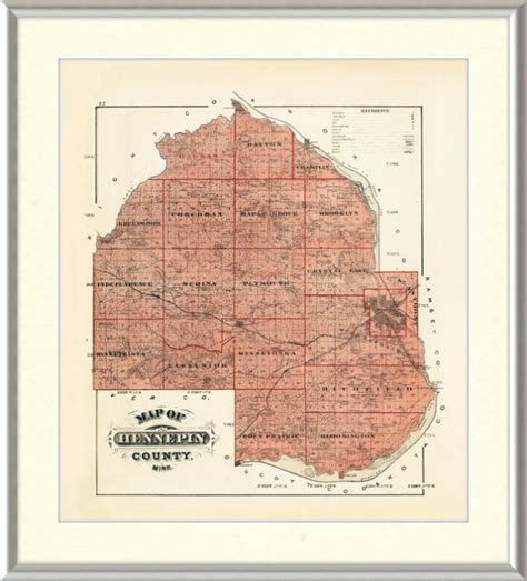 1874 Map of Hennepin County | Map, Historical maps, History buff