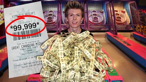 Winning ALL the tickets at the Arcade! - YouTube