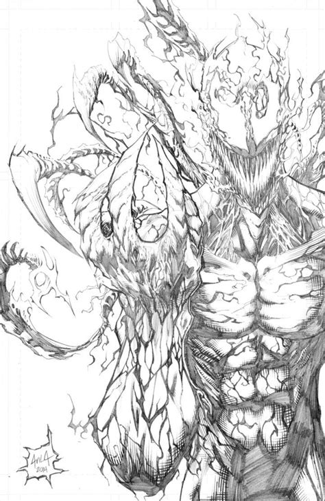 Carnage Pencils by hanzozuken Spiderman Art Sketch, Comic Art Sketch ...