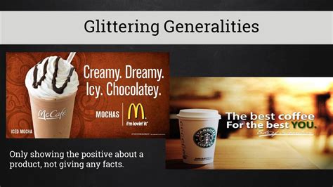 Glittering Generalities Propaganda Commercials