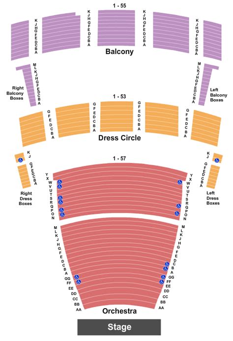 Chrysler Hall, Endstage- Sections Combined Seating Chart | Star Tickets