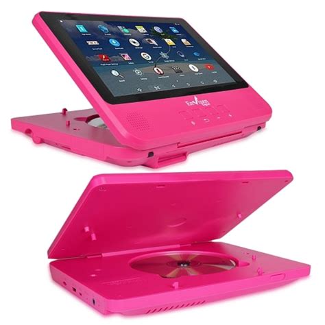 Envizen VMD9002 2-in-1 Quad-Core 1.3GHz 9" Tablet + DVD Player, Pink ...