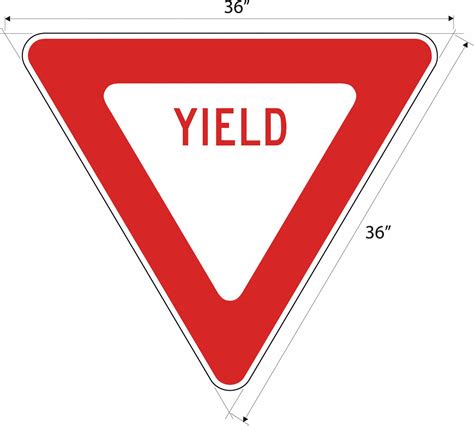 LYLE Yield Traffic Sign, Sign Legend Yield, MUTCD Code R1-2, 36 in x 36 in - 3ZTF2|R1-2-36HA ...