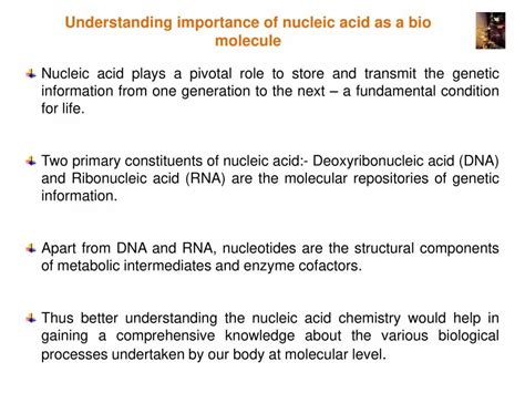 Importance Of Nucleic Acid - Notes - LearnPick India