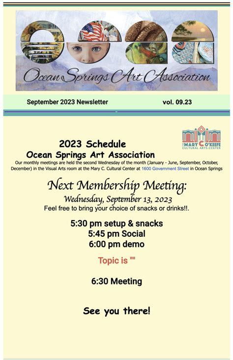 Events - Ocean Springs Art Association