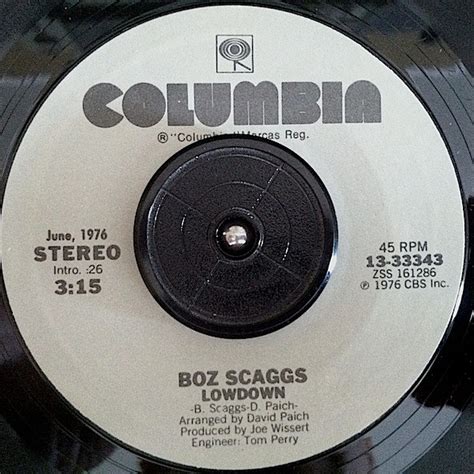 Boz Scaggs - Lowdown / Lido Shuffle (Vinyl) | Discogs