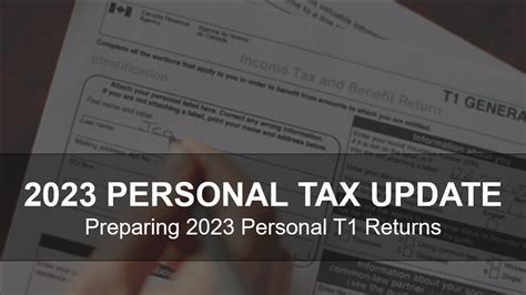 2023 Personal Tax Update - Preparing 2023 T1 Returns | Canadian Tax